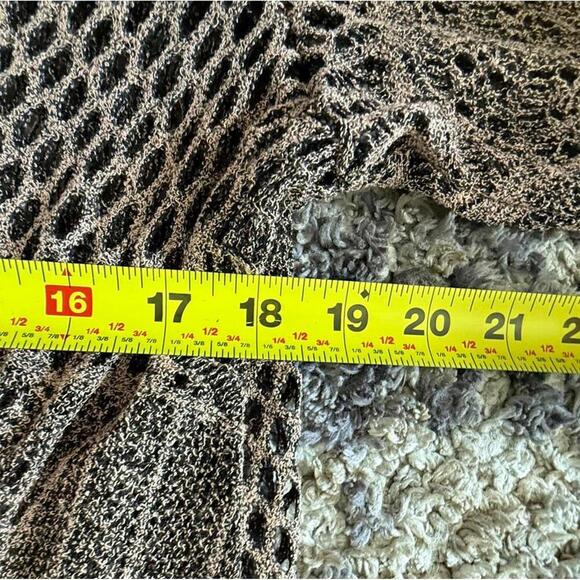 Simply Aster Mixed Animal Print Mesh Patchwork Cardigan Top M Boho Chic - Picture 4 of 5